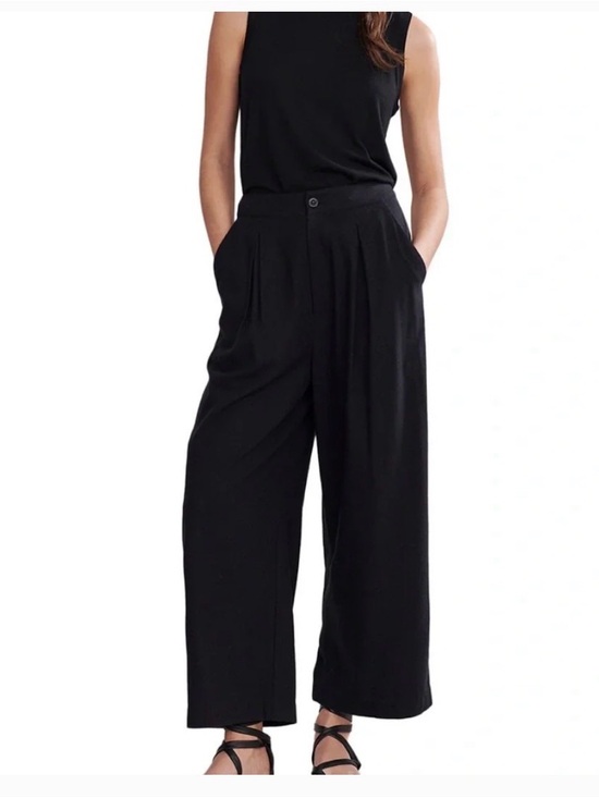 Jenni Kayne Pants - Jenni Kayne 100% Silk Wide-Leg High Waist Trousers